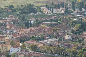 Photo sur Aluminium Tour de Pise Aerial view of Calci, Pisa, Italy