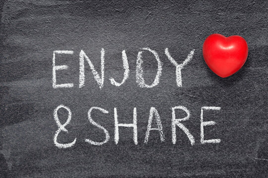 enjoy and share heart