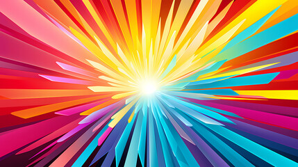 Fototapeta premium Abstract explosion background, radiant abstract vector explosion of bright colors