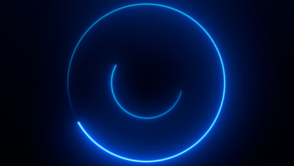 Neon colored led light path background