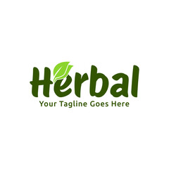 Herbs drink logo. Organic Drink Cup Logo Design Template