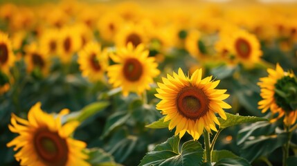 Obraz premium Sunflower field background