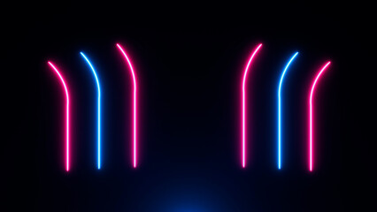 Abstract Neon Lines Led Light Background 
