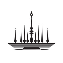 illustration of a candlestick with a candle