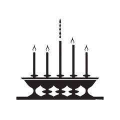 illustration of a candlestick with a candle