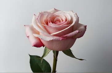 Elegant Pink Rose: A Symbol of Delicate Beauty, generative AI
