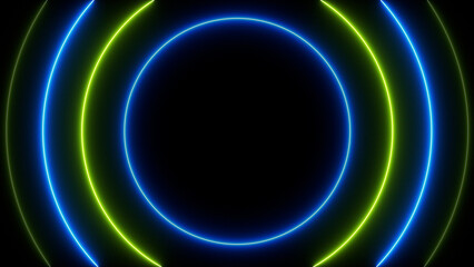 Neon colored led light path background