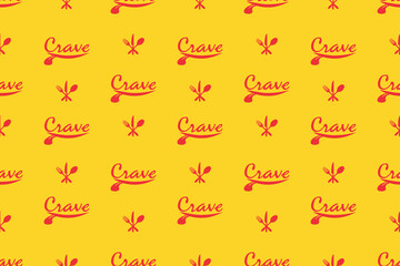 Crave wallpaper background design food concept illustration seamless continues pattern