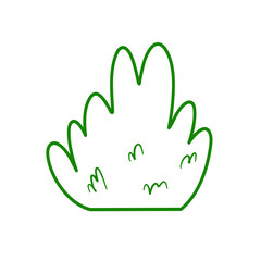 Doodle Grass Bush