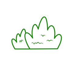 Doodle Grass Bush