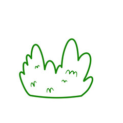 Doodle Grass Bush