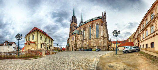 Petrov, Cathedral of St. Peter and Paul. City of Brno - Czech Republic - Europe. - 741478708