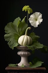 Still life with white pumpkin. High resolution