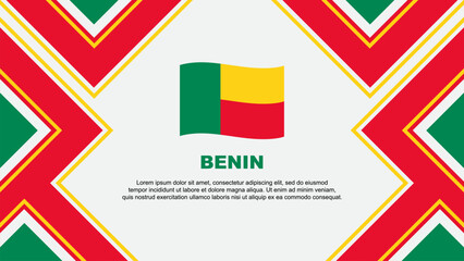 Benin Flag Abstract Background Design Template. Benin Independence Day Banner Wallpaper Vector Illustration. Benin Vector