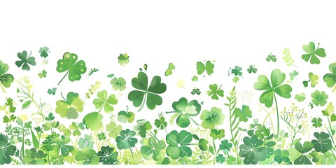 Symbols of St Patrick's Day: An Illustration Against a White Background. Concept St Patrick's Day, Illustration, Symbols, White Background - obrazy, fototapety, plakaty