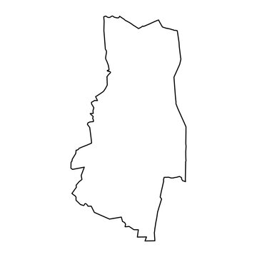 Lubombo Region map, administrative division of Eswatini. Vector illustration.