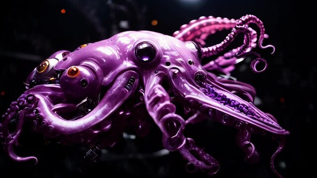 Alien cyborg octopus squid replicant