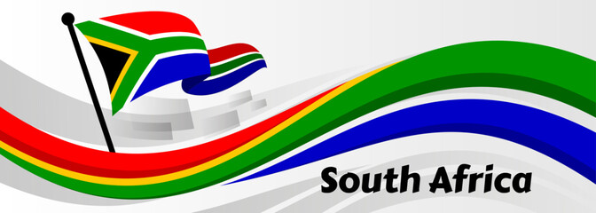 Happy South Africa Freedom Day Vector Illustration on 27 April with Waving Flag 