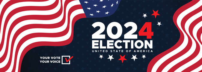 Presidential election day in the United States. Vote 2024. Election 2024 USA. Political election campaign banner. background, post, Banner, card, and poster design with Vote Day on November 5 US