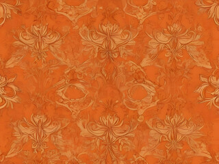 batik background with the dominant color orange