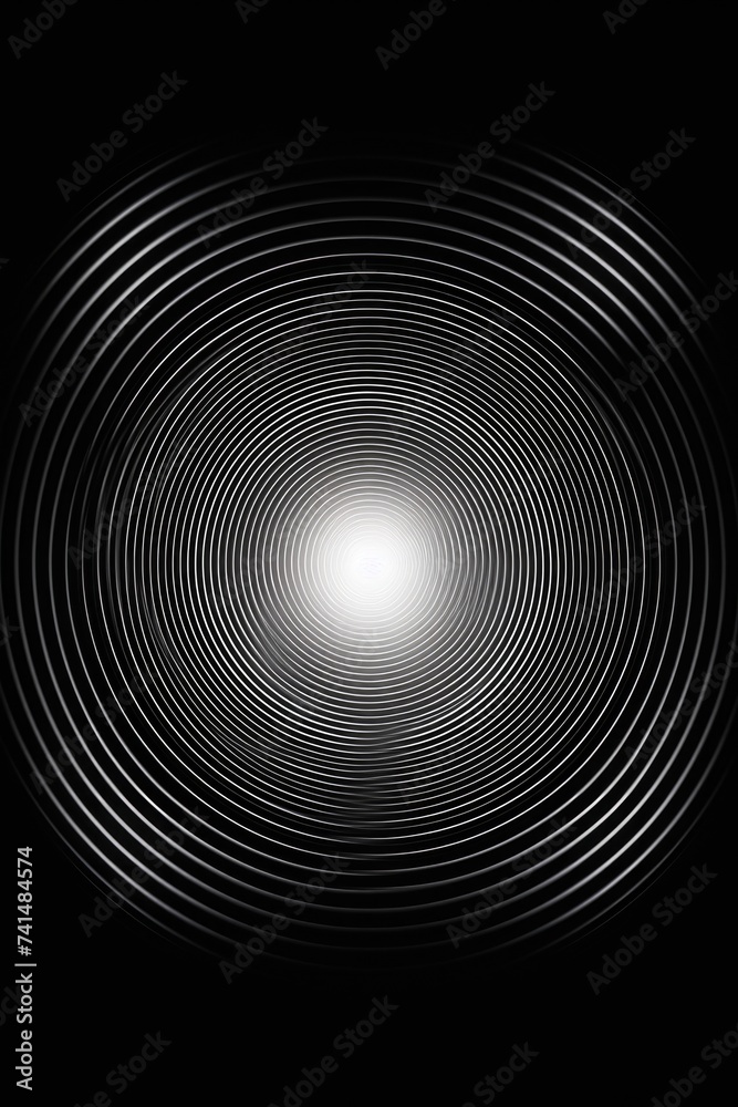 Poster A monochrome image of a circular object, suitable for various design projects
