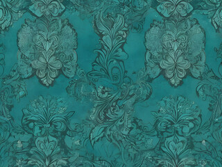 batik background with the dominant color tosca