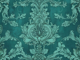 batik background with the dominant color tosca