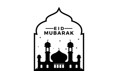 Obraz premium silhouette of a mosque in the city