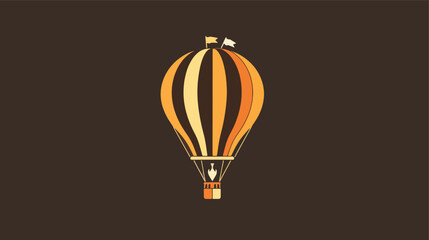 Hot Air Balloon vector logo design template. retro