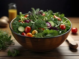 fresh vegetables salad in a bowl healthy food