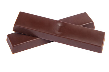 Chocolate bar isolated on a white background. Dark chocolate isolated.