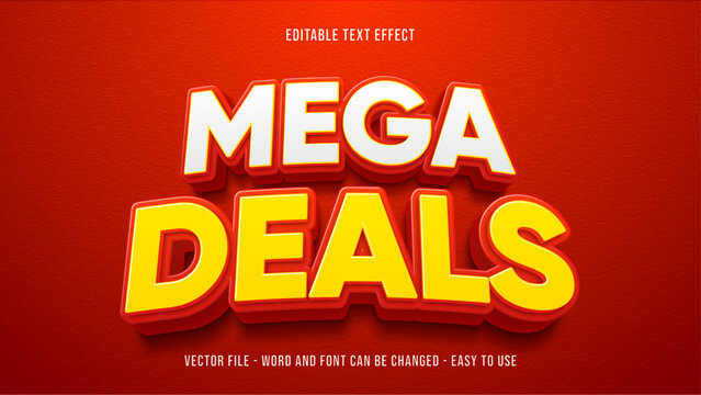Editable text effect mega deal, super big sale text style