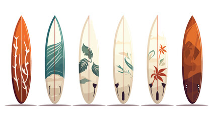 Surfboards on a white background vector illustration