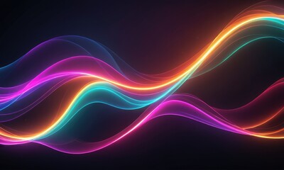 Obraz premium Abstract Illumination: Vivid Colors Merge in Multicolored Energy Flow