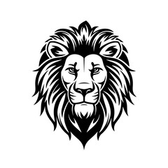 Stylized vector of lion head. Vector illustration.