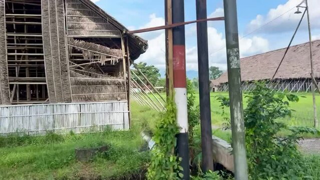 Traditional Tobacco House,or Los Tembakau or Los Mbako, a warehouse for storing and drying harvested tobacco leaves in Jember Regency, East Java, Indonesia