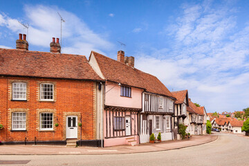 Lavenham - High Street in Lavenham,England's best preserved medieval village, Suffolk, England.
