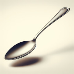 an isolated spoon, highlighting its simple yet essential role in daily life, perfect for kitchenware designs, cooking enthusiasts, and food-related artwork, generative ai