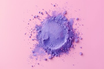 Purple powder on pink background.