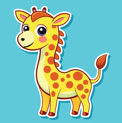 Obraz premium Cute giraffe illustration vector design