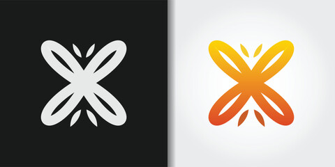 Fototapeta premium abstract butterfly logo set