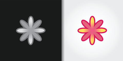 abstract jasmine logo set