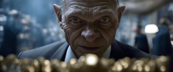 Manager in einem Schmuckgeschäft in sagenhafter Gestalt.