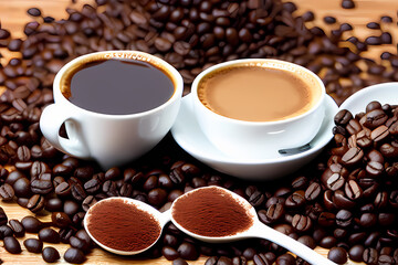 Fototapeta premium cup of coffee, generative ai