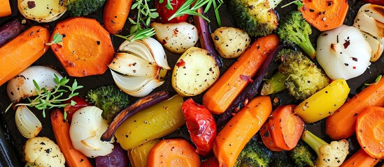 close up of fresh vegetables being grilled. healthy food. - Powered by Adobe