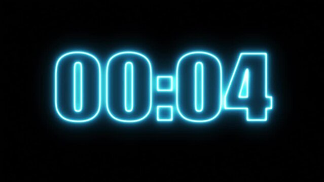 Timer countdown background. Neon countdown numbers 