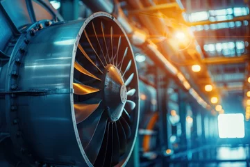 Fotobehang Large industrial exhaust fans in factories Factory building ventilation © ORG