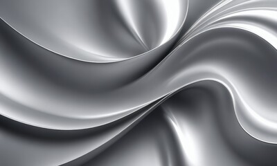 Glossy Metallic Mastery: Abstract Silver Chromium Image for Premium Creations