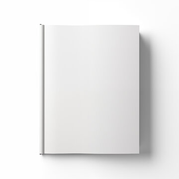 mockup magazine cover, book, booklet, brochure on white background. Mockup template ready for your design.