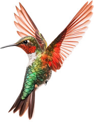 Hummingbird isolated on transparent background. PNG